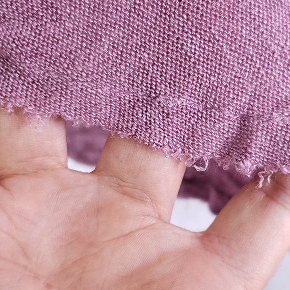 Free People Intimately L Lightweight Purple Knit Stretch Rayon Long Sleeve Shirt - Picture 4 of 9